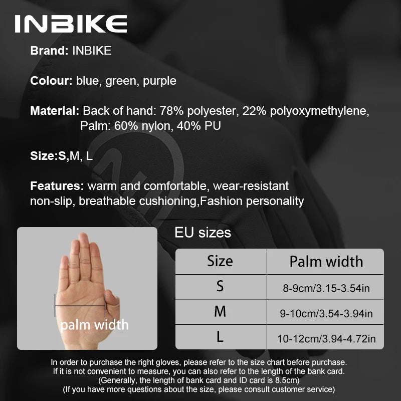 Gants de cyclisme thermique automne et hiver